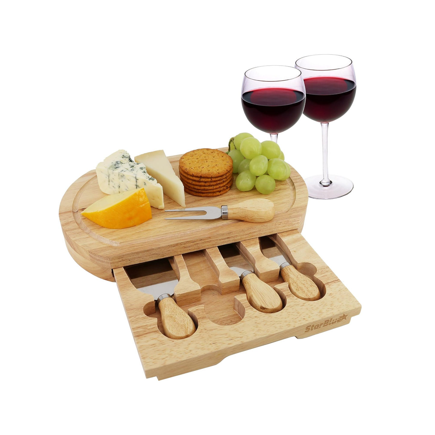 Personalised Oval Cheese Board Set Luxury Gift