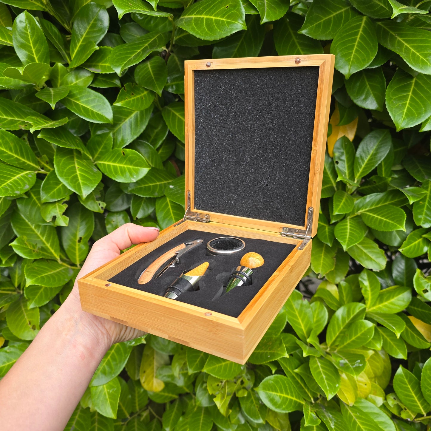 Custom Order - Personalised Wine Set Gift box Set with Accessories