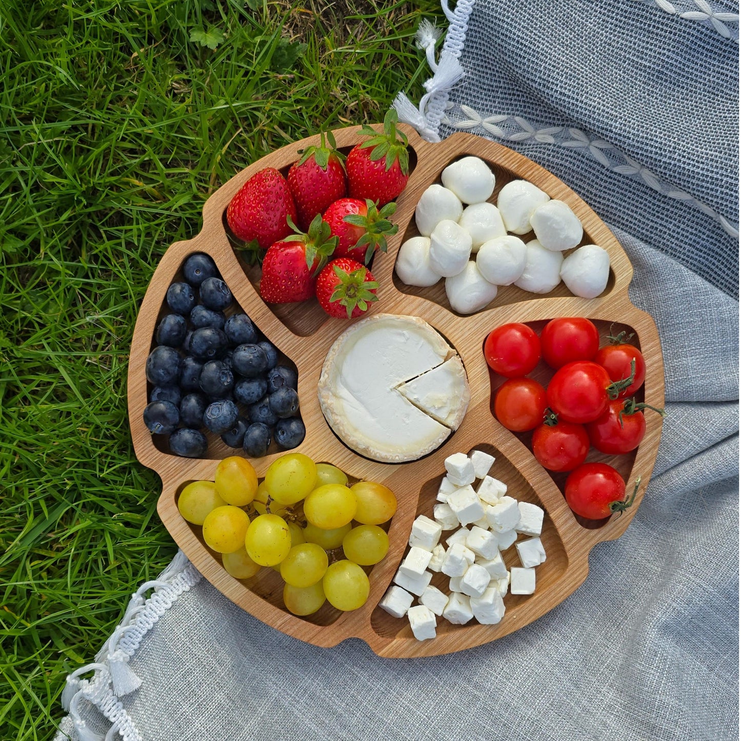 Personalised Flower Shaped Wooden Serving Board
