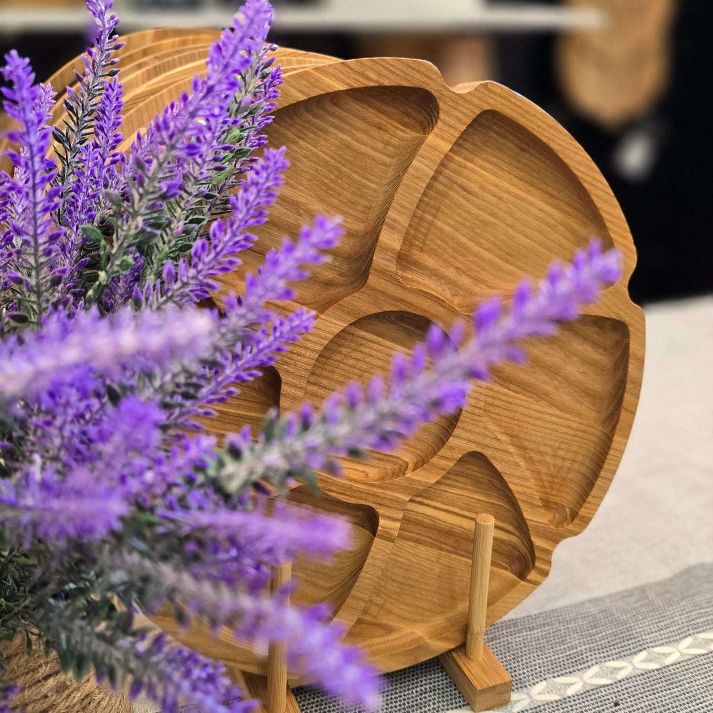 Personalised Flower Shaped Wooden Serving Board