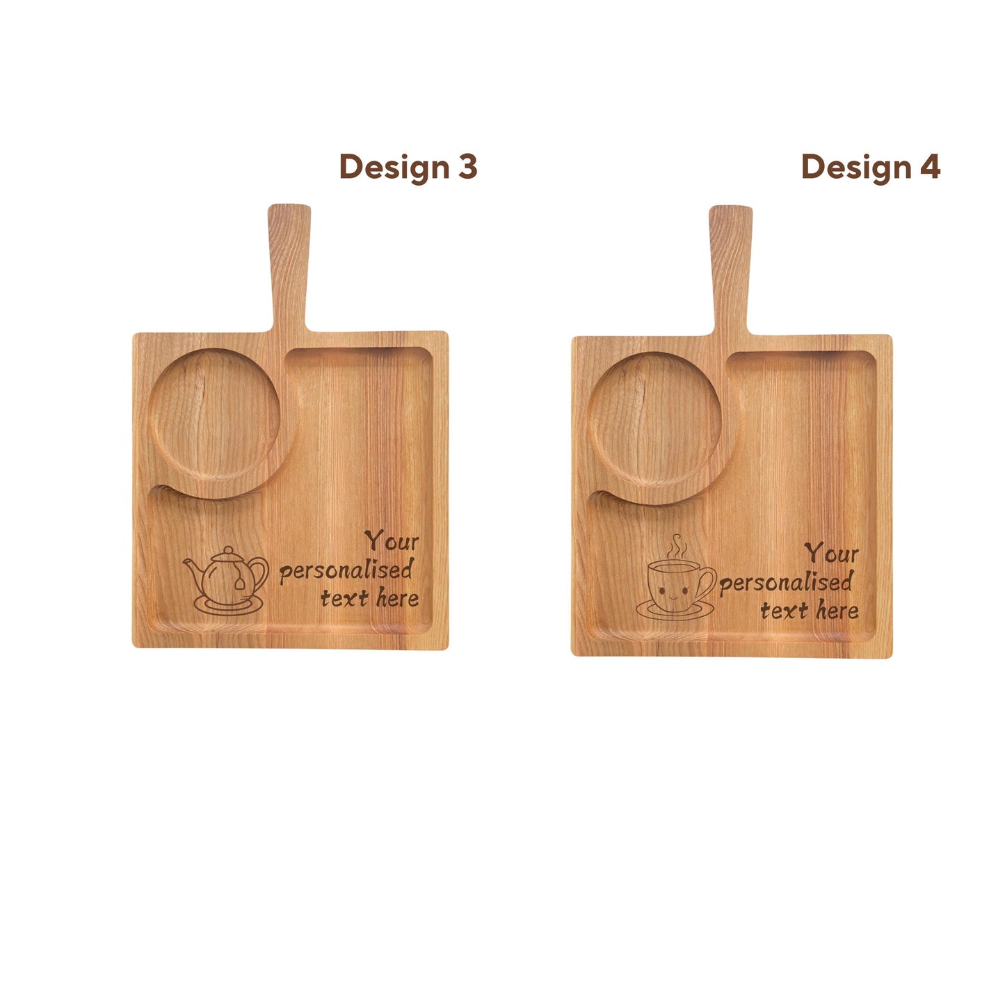 Personalised Wooden Coffee and Cake Serving Board