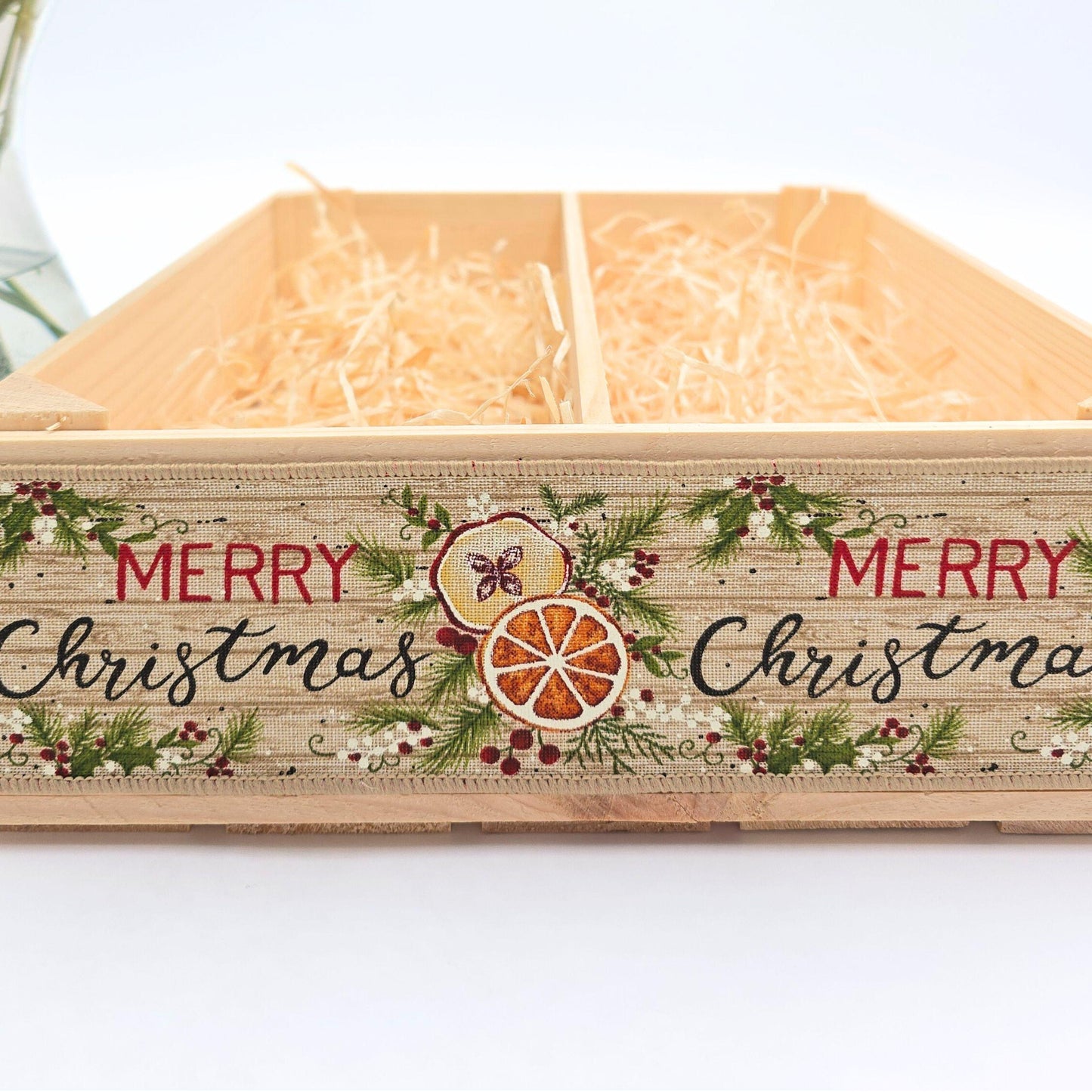 Christmas Gift Hamper, Empty Wine Box, Make Your Own Hamper Kit, Gift Box Basket, DIY Kit
