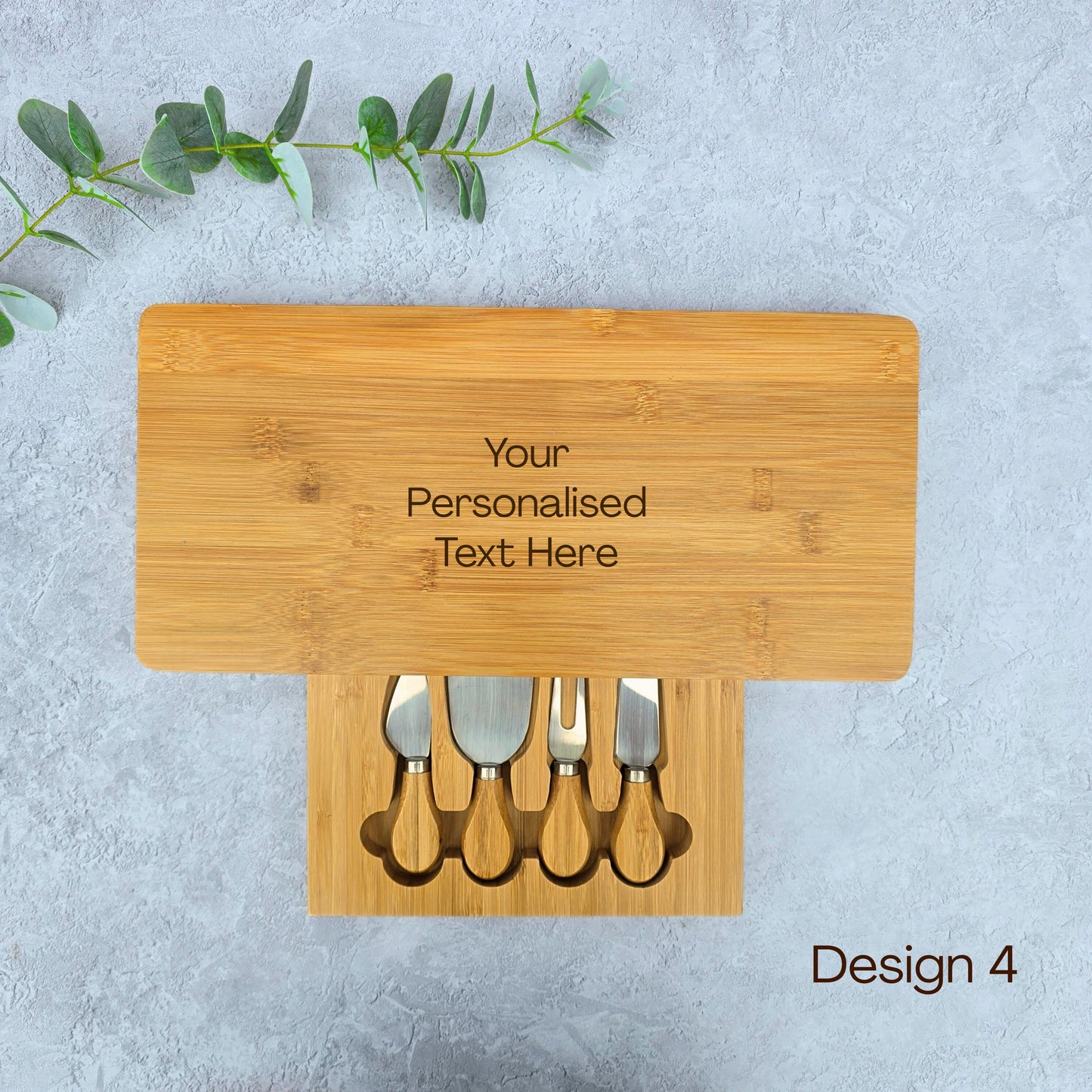 Large Personalised Cheese Board Set Birthday Gift