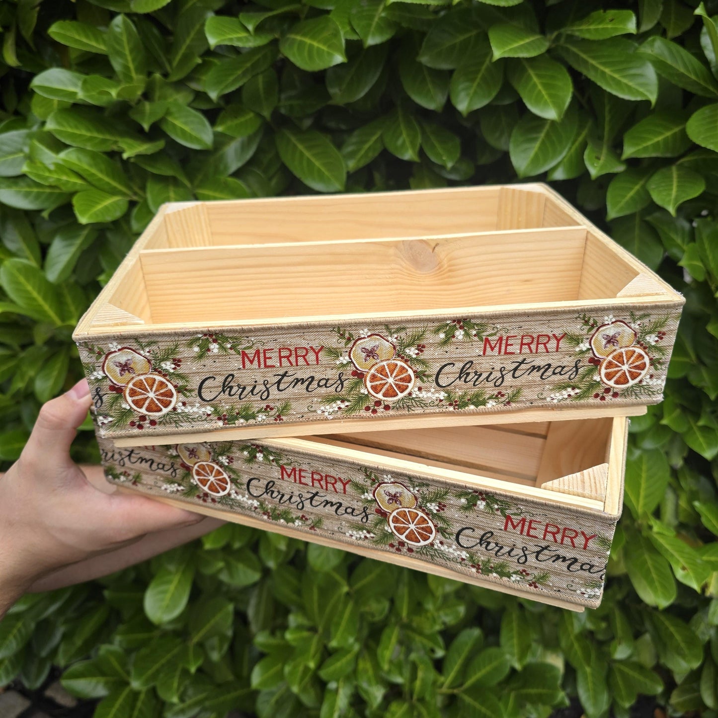 Christmas Gift Hamper, Empty Wine Box, Gift Box Basket
