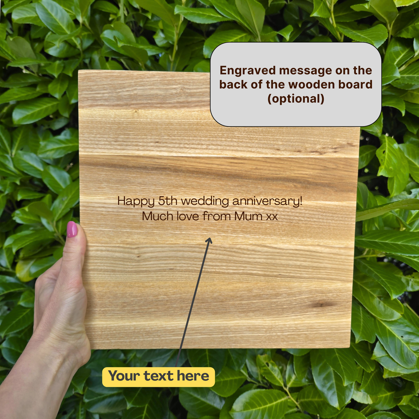 Personalised Sturdy Grazing Board Wooden Serving Platter