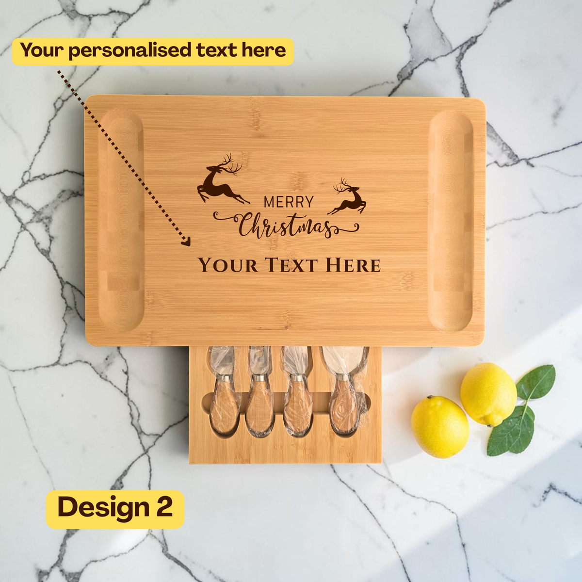 Large Personalised Cheese Board Set, Wedding and Couples