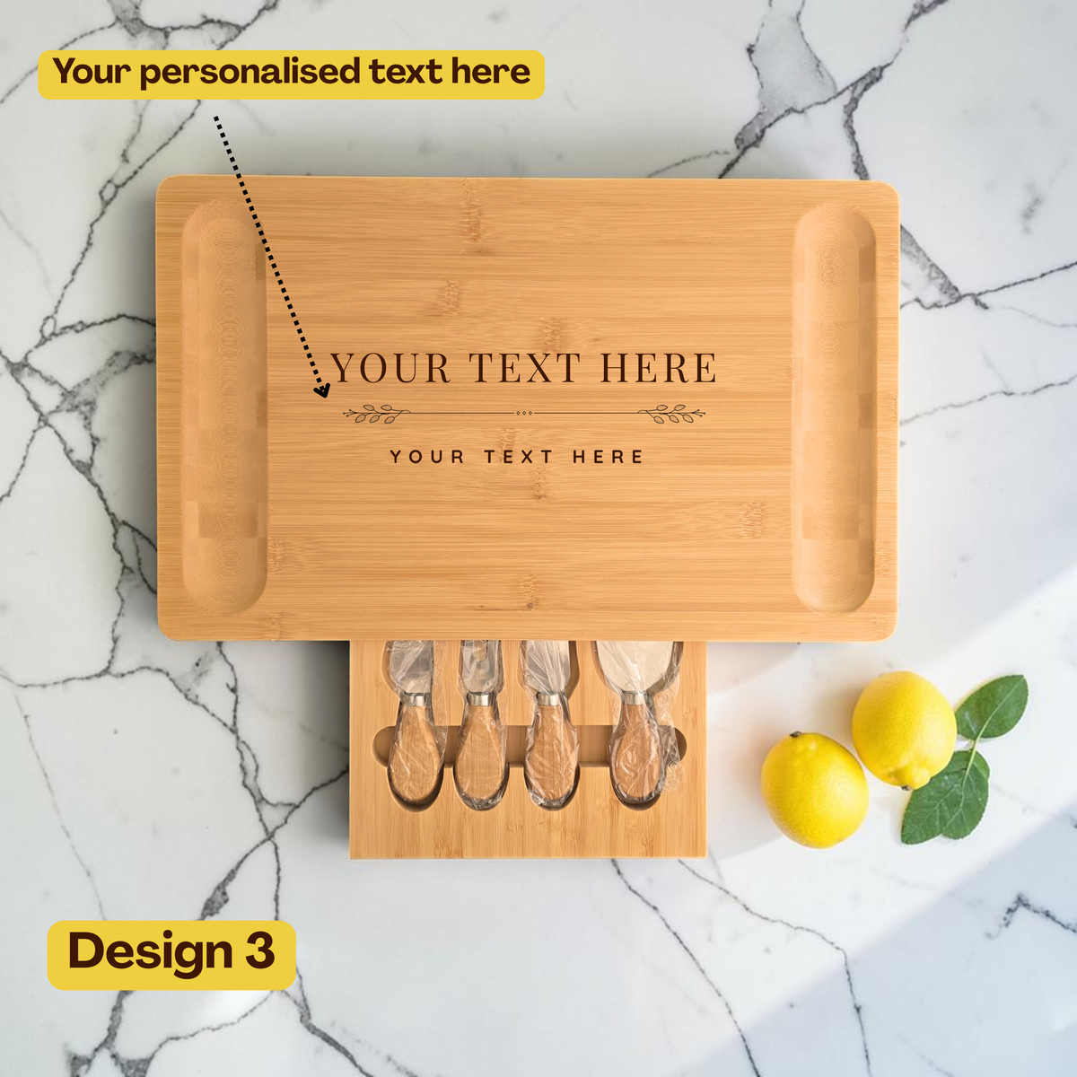 Large Personalised Cheese Board Set, Wedding and Couples, New Home, Anniversary