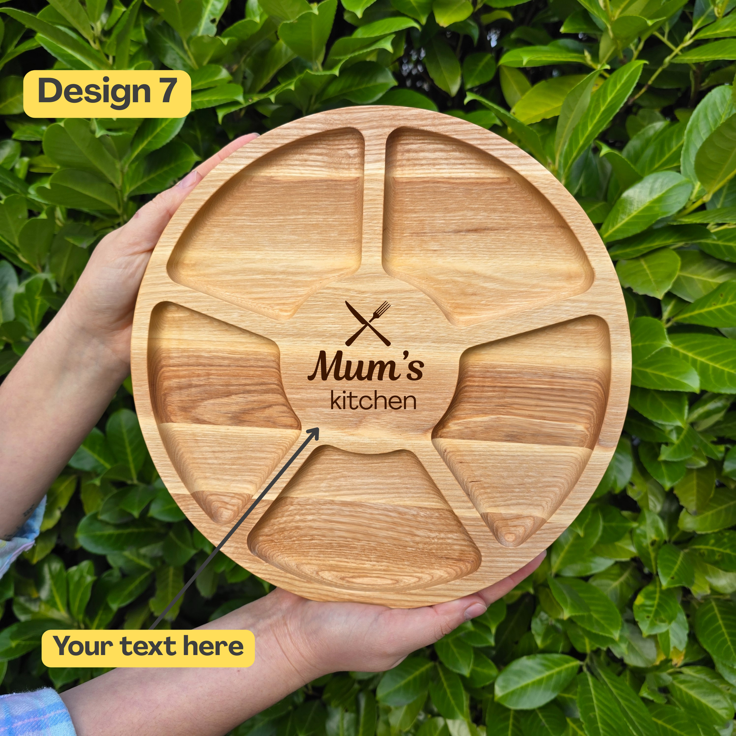 Personalised Round Serving Board Perfect Customised Gift