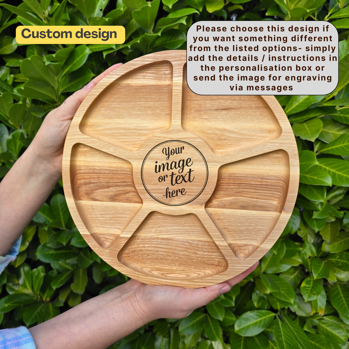 Personalised Round Serving Board Perfect Customised Gift