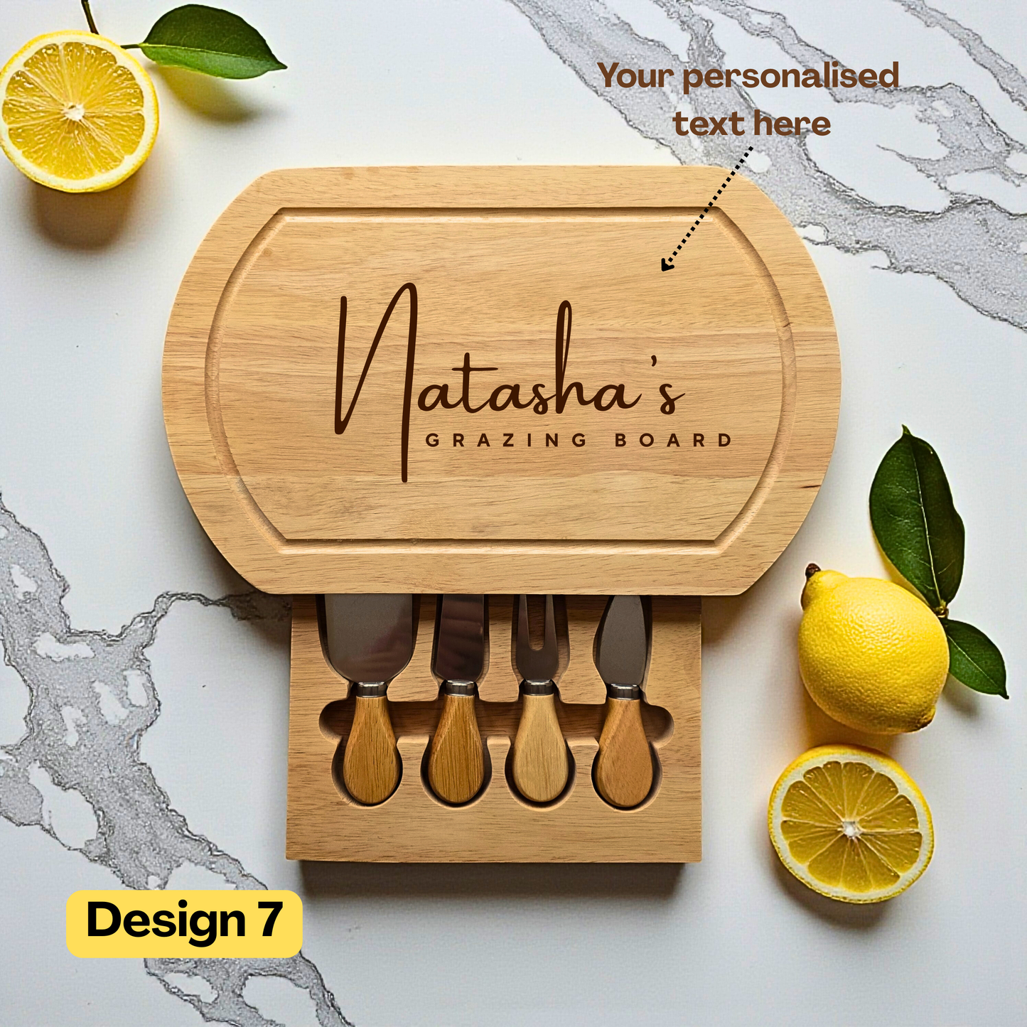 Personalised Large Oval Cheese Board Set Perfect Gift
