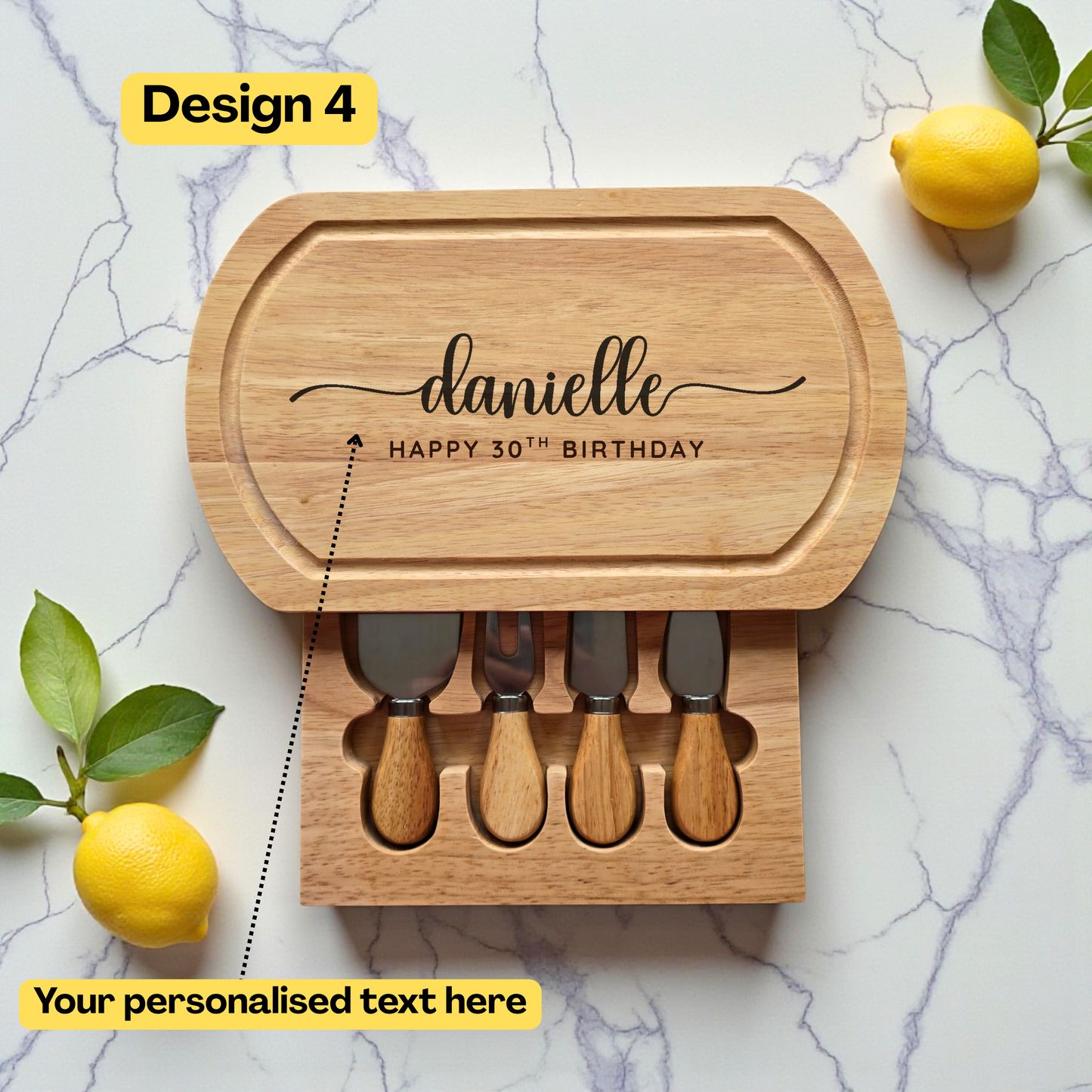 Personalised Cheese Board Set, Wedding and Couples, Anniversary, Birthday Gift