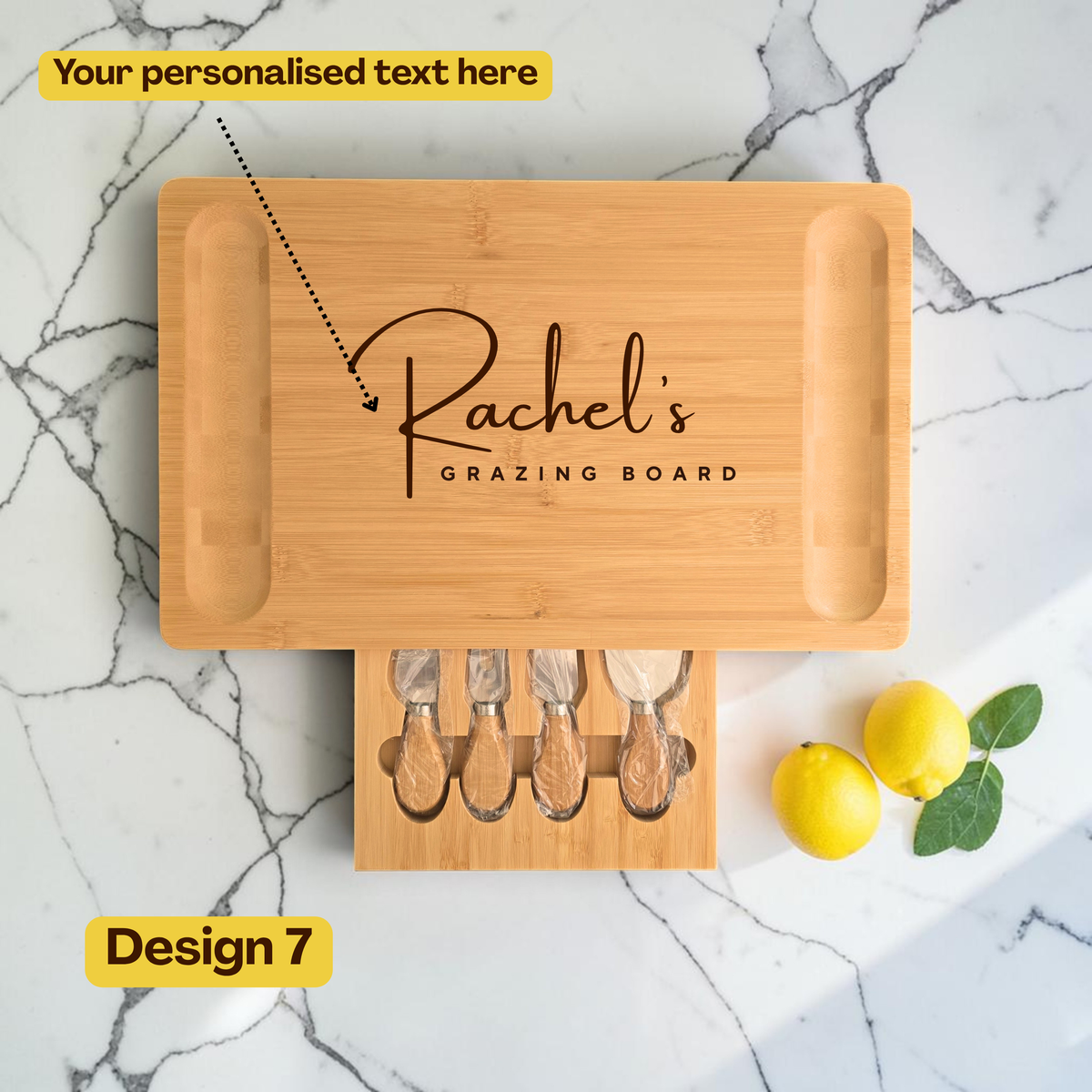 Large Personalised Cheese Board Set, Wedding and Couples, New Home, Anniversary