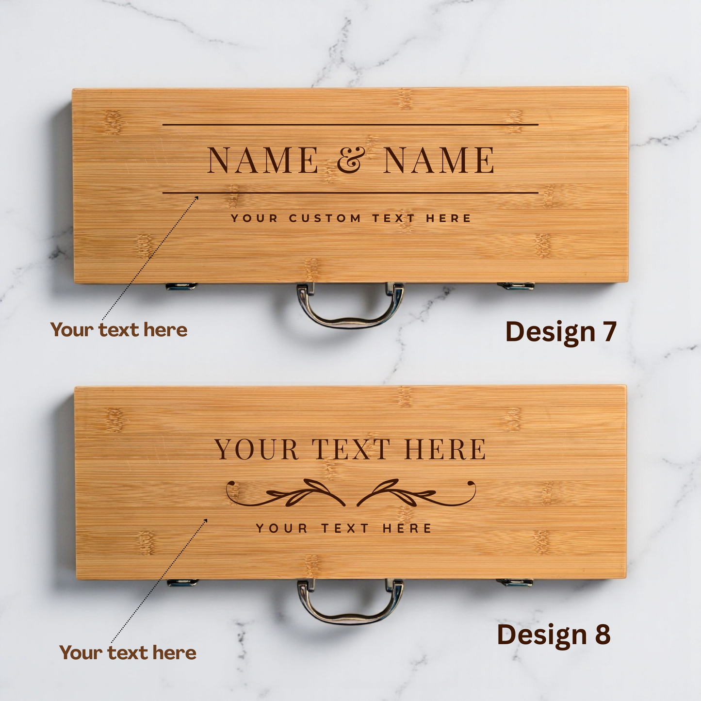 Personalised BBQ Tools Set in Bamboo Case: Grilling Gift Idea