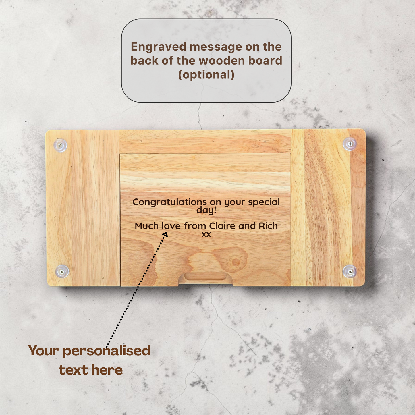 Personalised Cheese Board Set Wedding, Engagement Gift