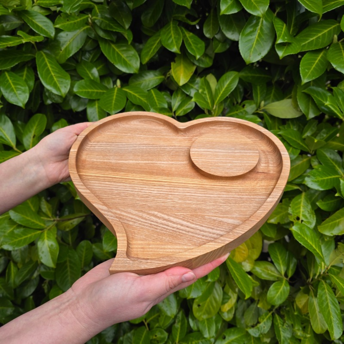 Personalised Heart Shaped Wooden Platter Ideal Wedding Gift