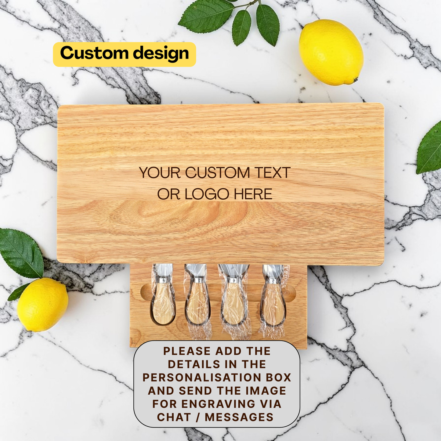 Personalised Cheese Board Set New Home, First Home Ideal Gift