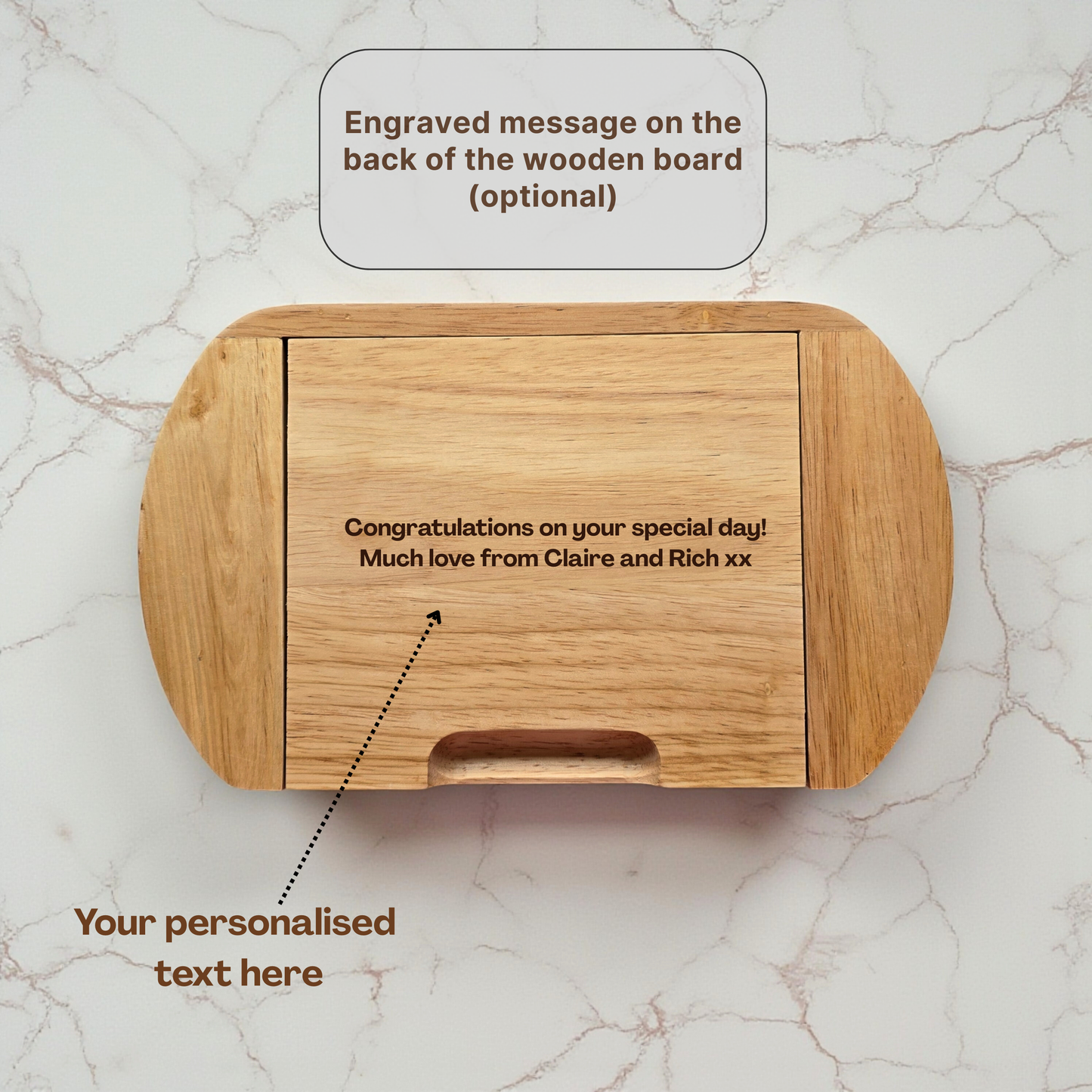 Personalised Large Oval Cheese Board Set Perfect Gift
