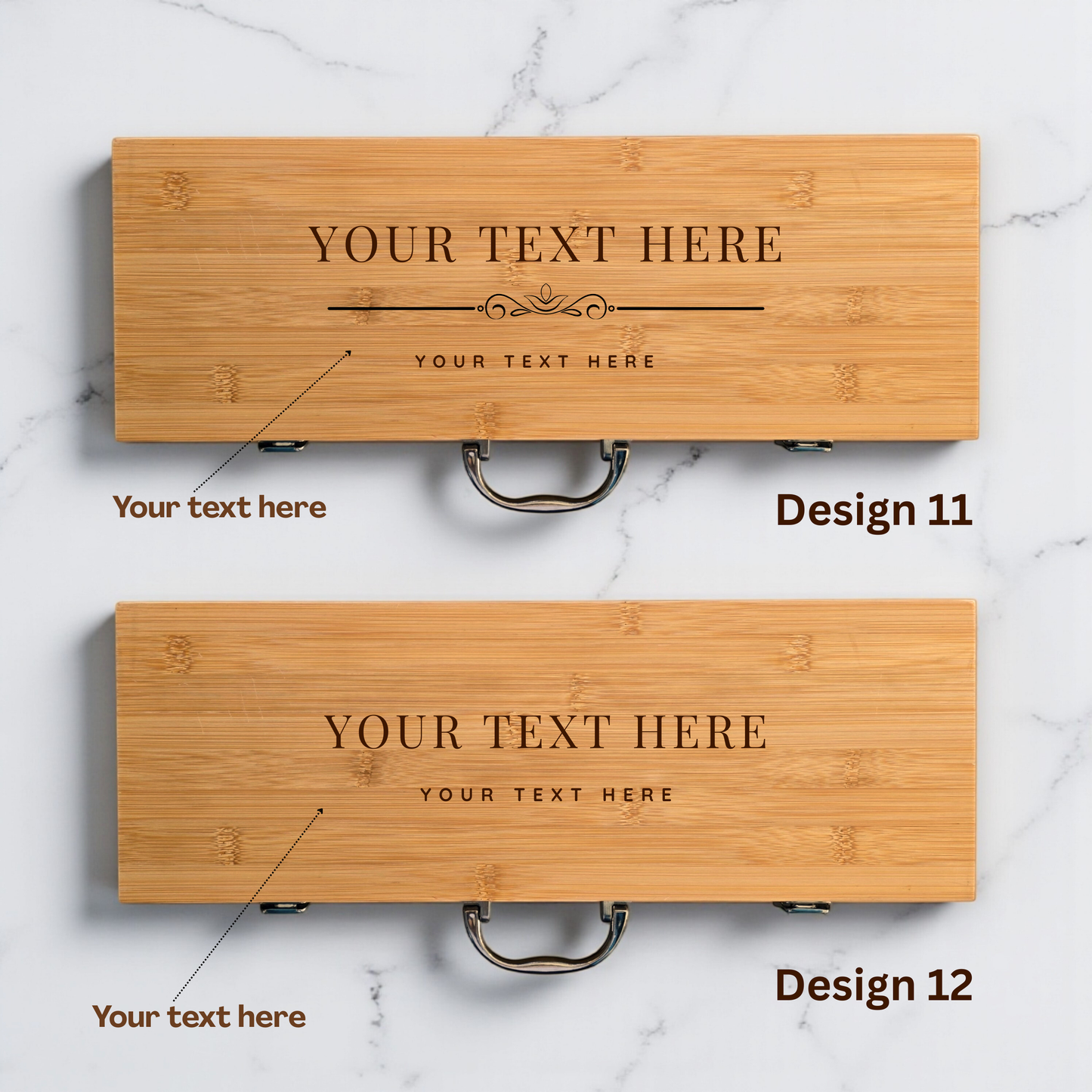 Personalised BBQ Tools Set in Bamboo Case: Grilling Gift Idea