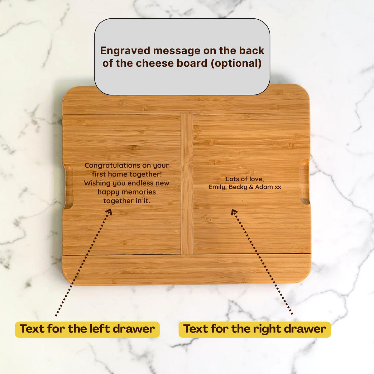 Extra-Large Personalised Cheeseboard Gift Set for Christmas