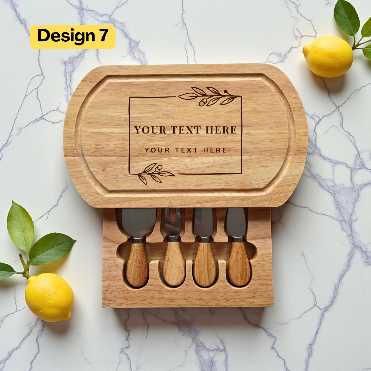 Personalised Oval Cheese Board Set Wedding Gift