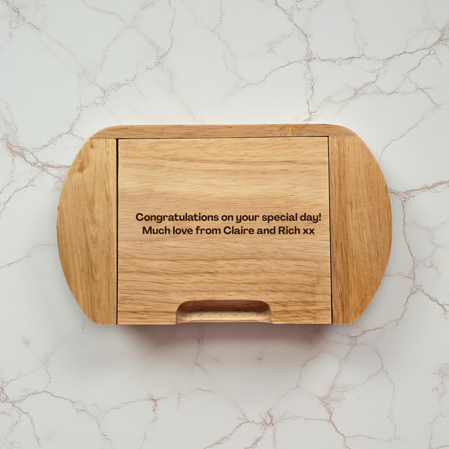 Personalised Oval Cheese Board Set Luxury Gift