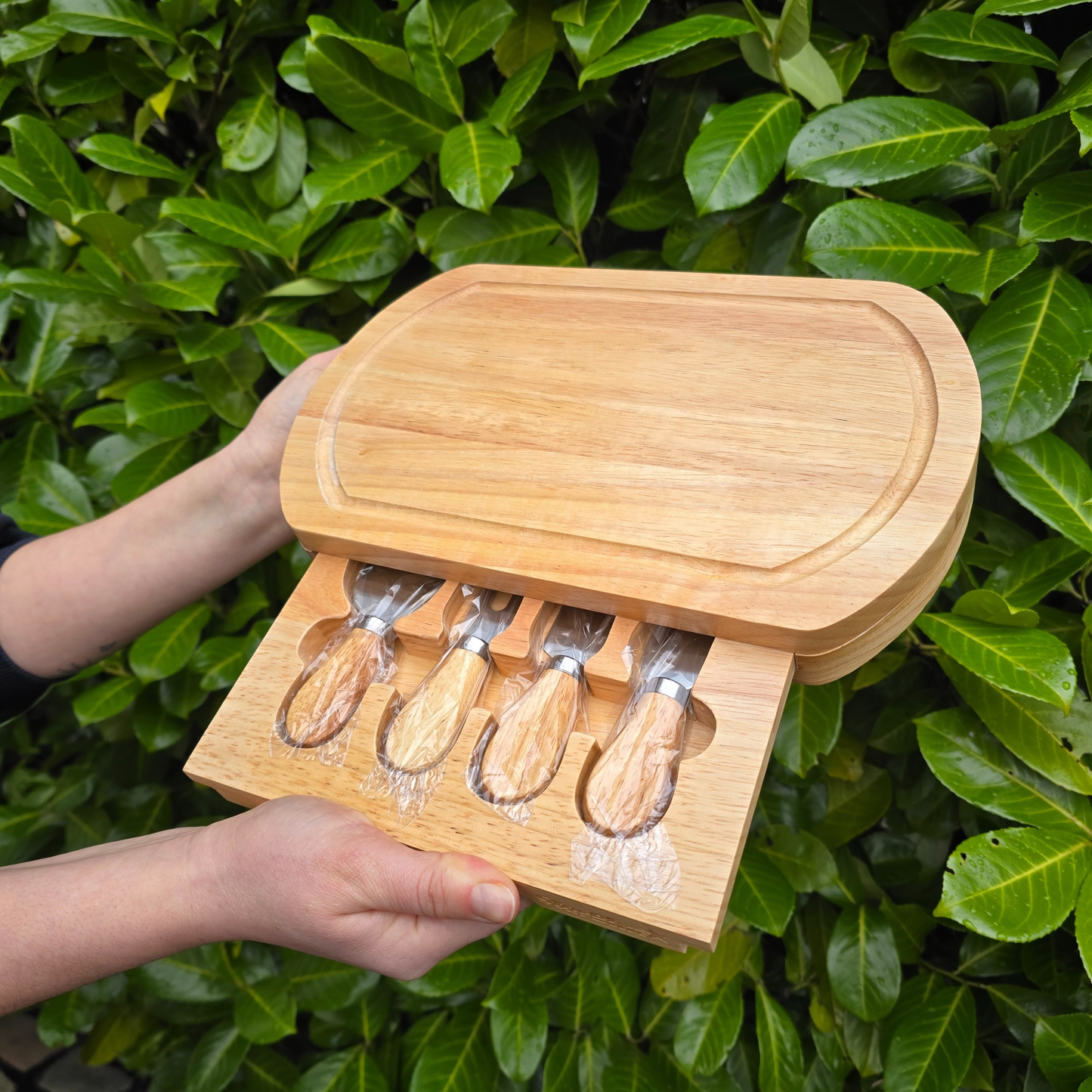 Personalised Oval Cheese Board Set Luxury Gift