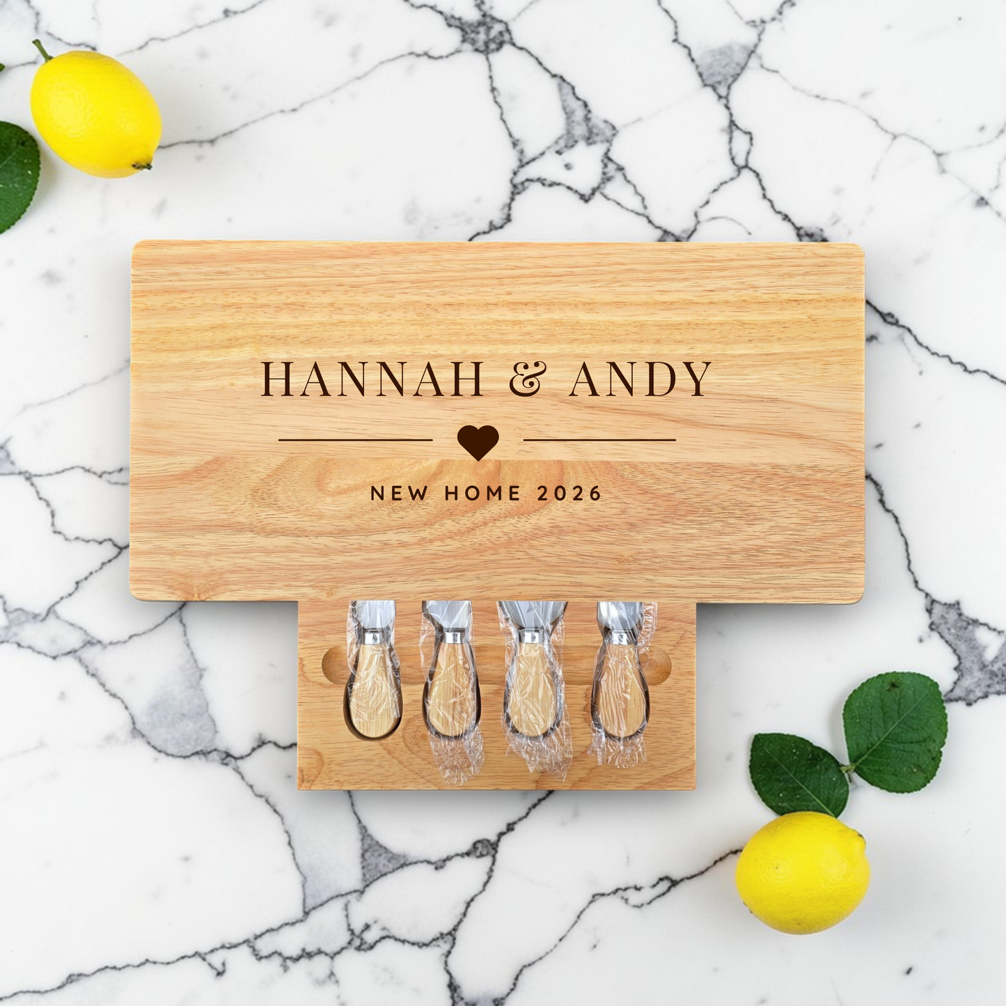 Personalised Cheese Board Set Wedding, Engagement Gift