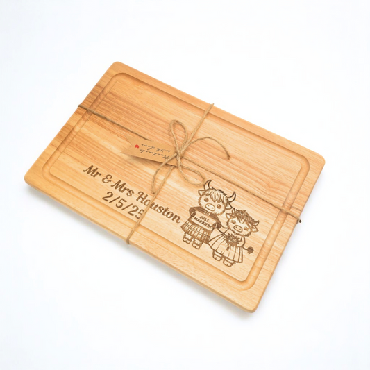 Personalised Wooden Chopping Board - Wedding Gift