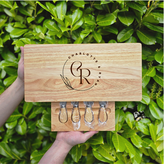Personalised Cheese Board Set New Home, First Home Ideal Gift