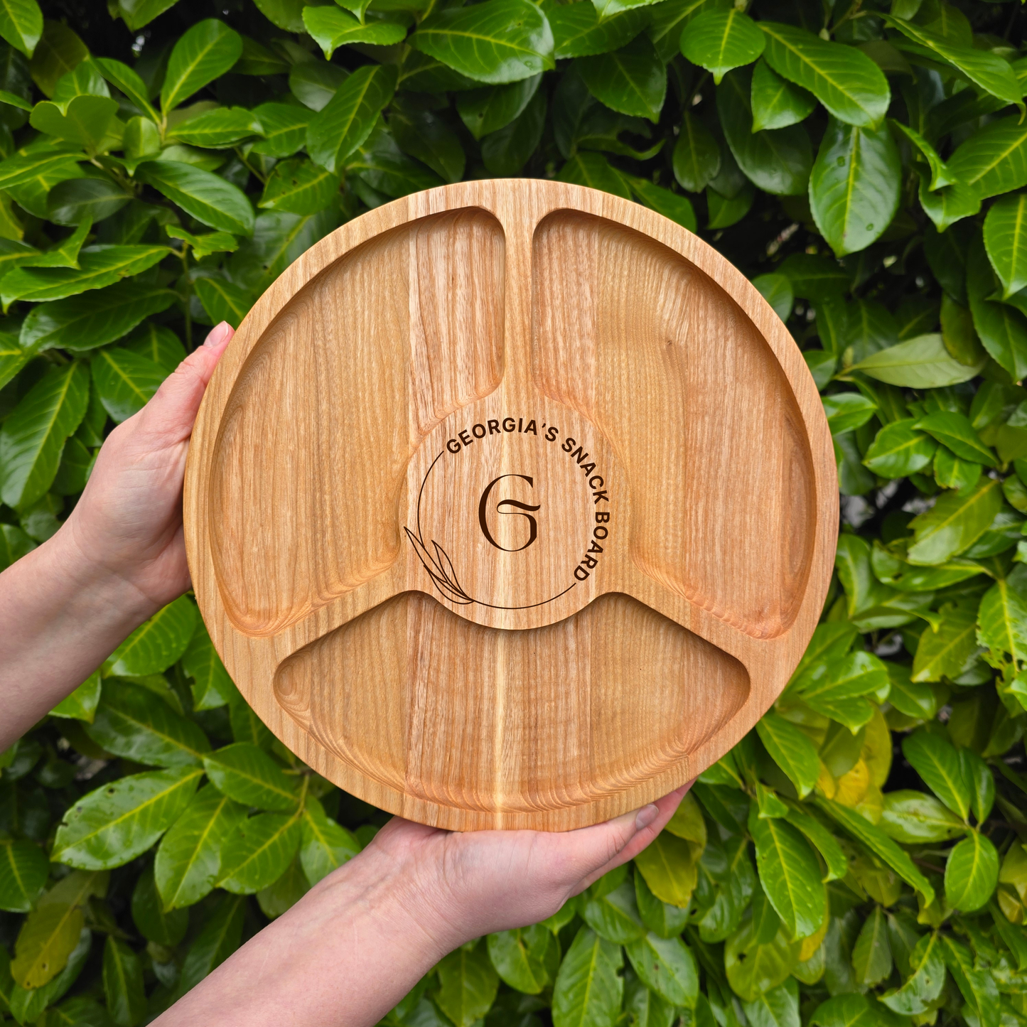 Personalised Gift Wooden Round Serving Board
