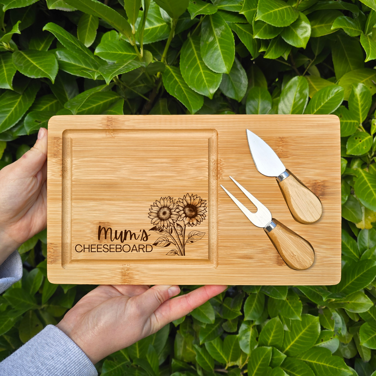 Personalised Bamboo Cheese Board : Wedding, Anniversary & Housewarming Gift