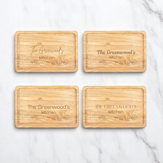 Personalised Wooden Chopping Board – Custom Engraved Birthday Gift