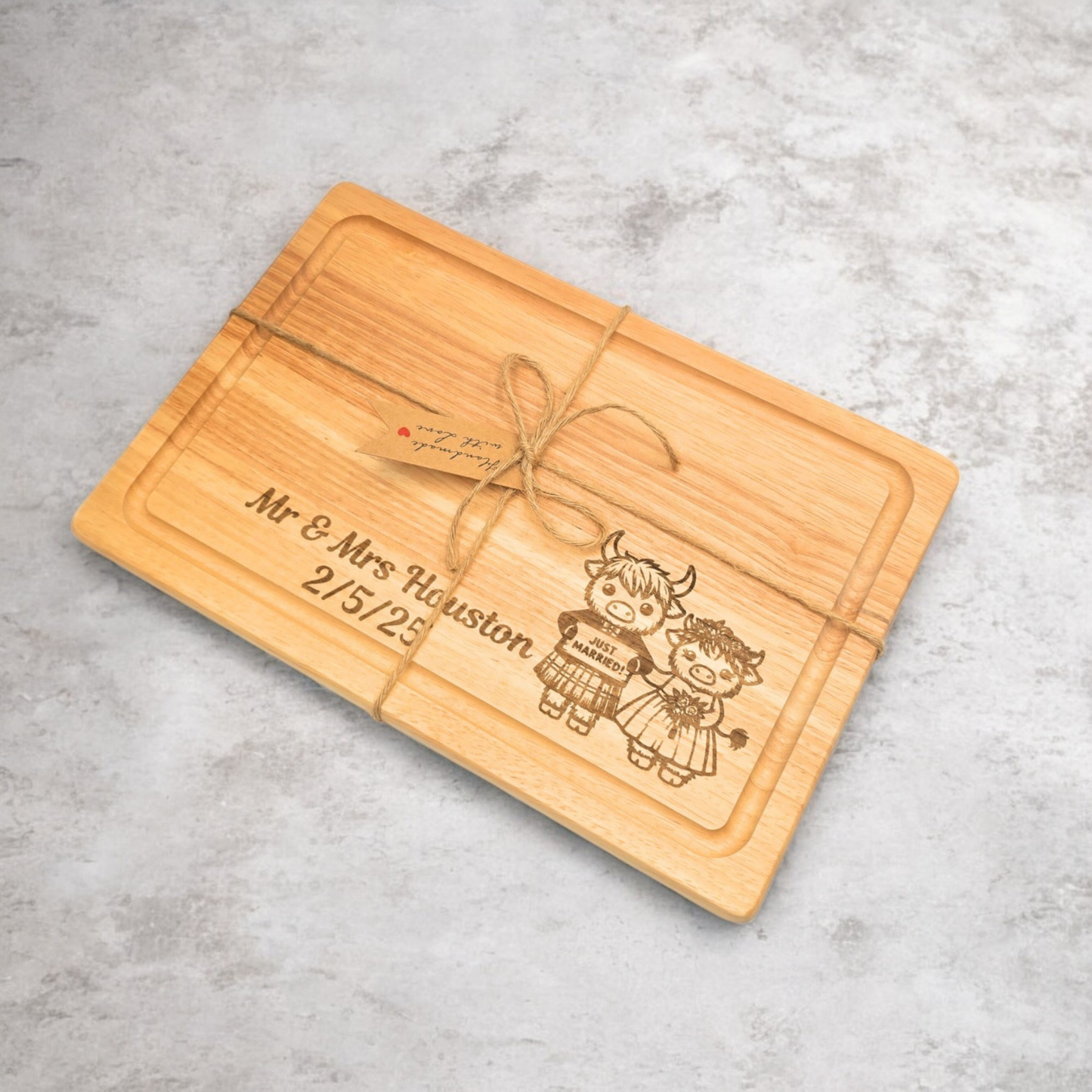 Personalised Wooden Chopping Board - Wedding Gift