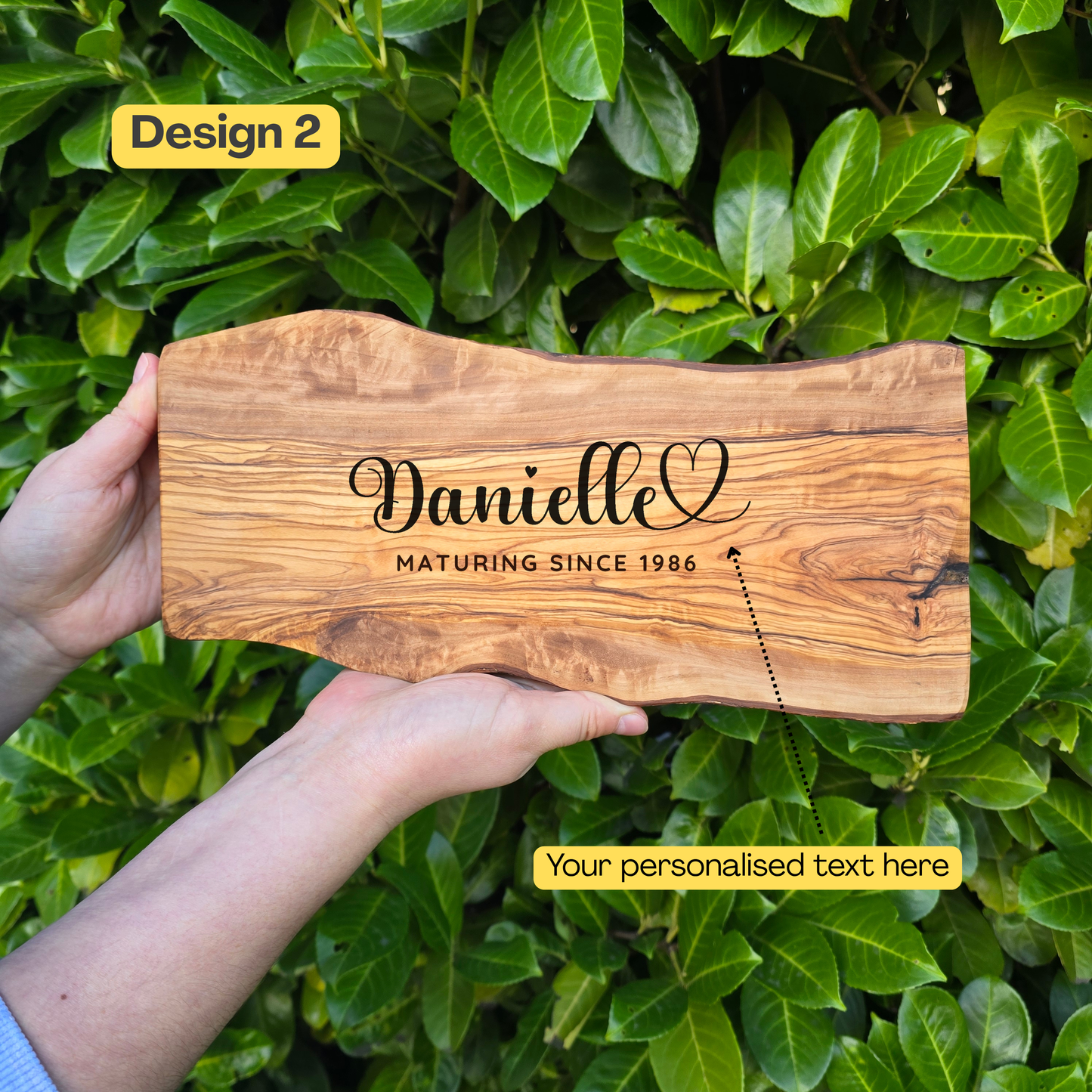 Personalised Olive Wood Chopping Board Birthday, New Home, Wedding Gift