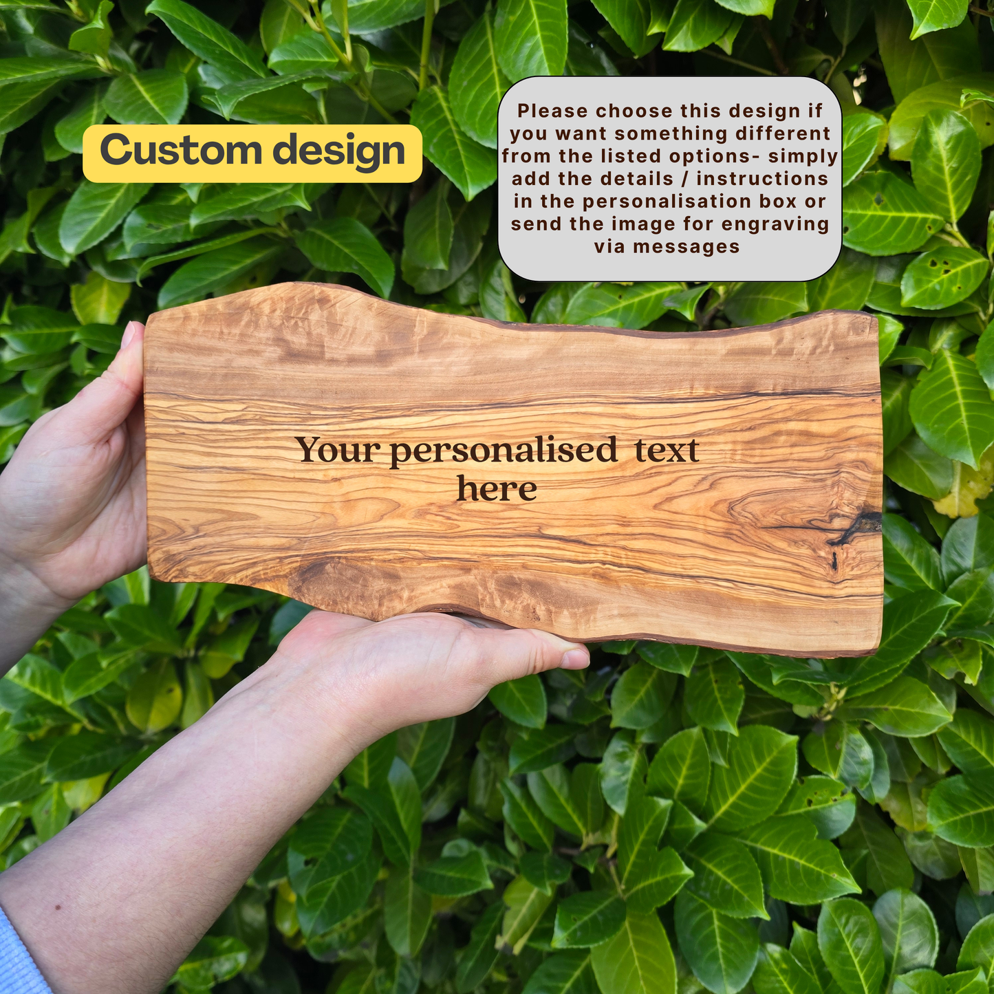 Personalised Olive Wood Chopping Board Birthday, New Home, Wedding Gift