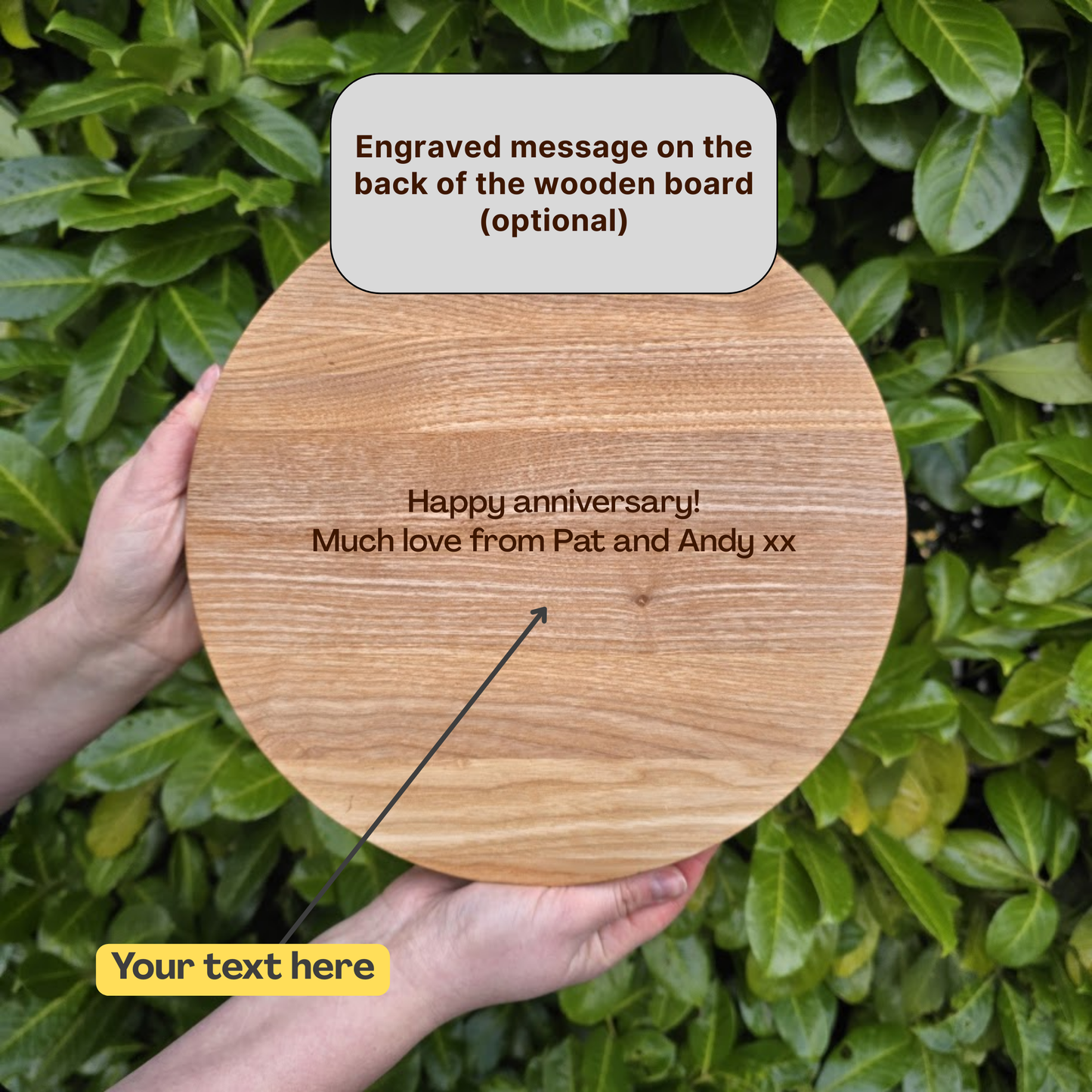 Personalised Wooden Serving Board Retirement Gift