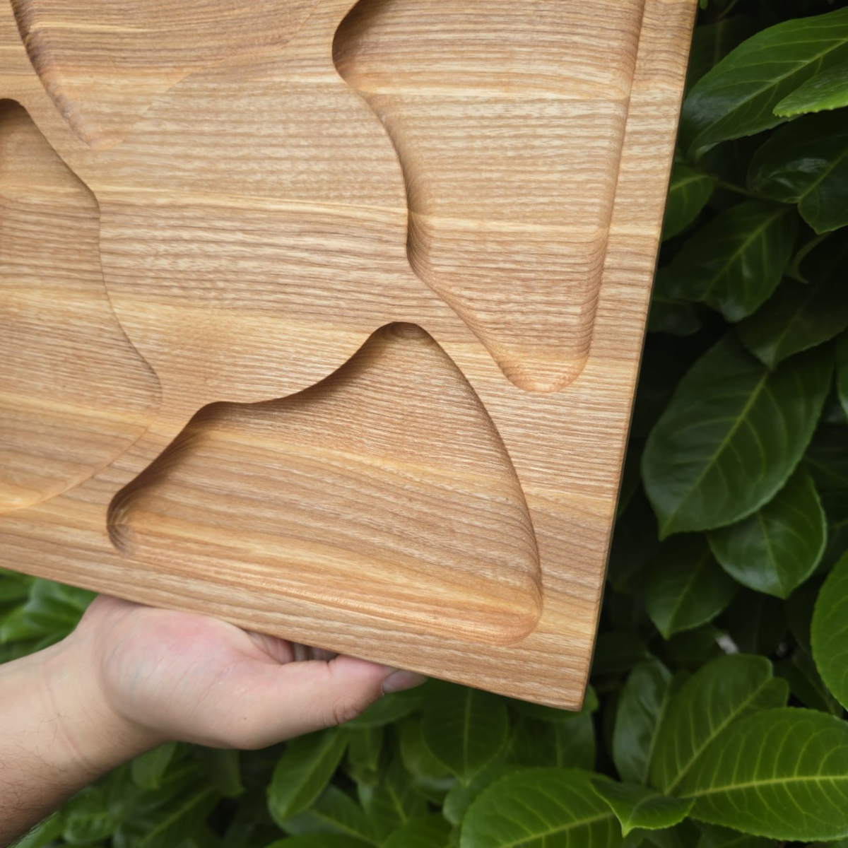 Personalised Square Wooden Charcuterie Board with Four Compartments