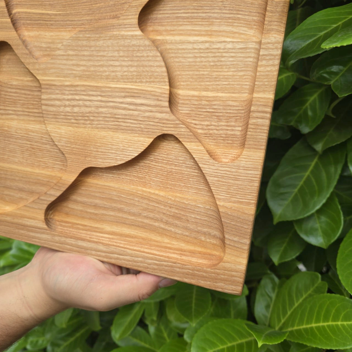 Personalised Square Wooden Charcuterie Board with Compartments
