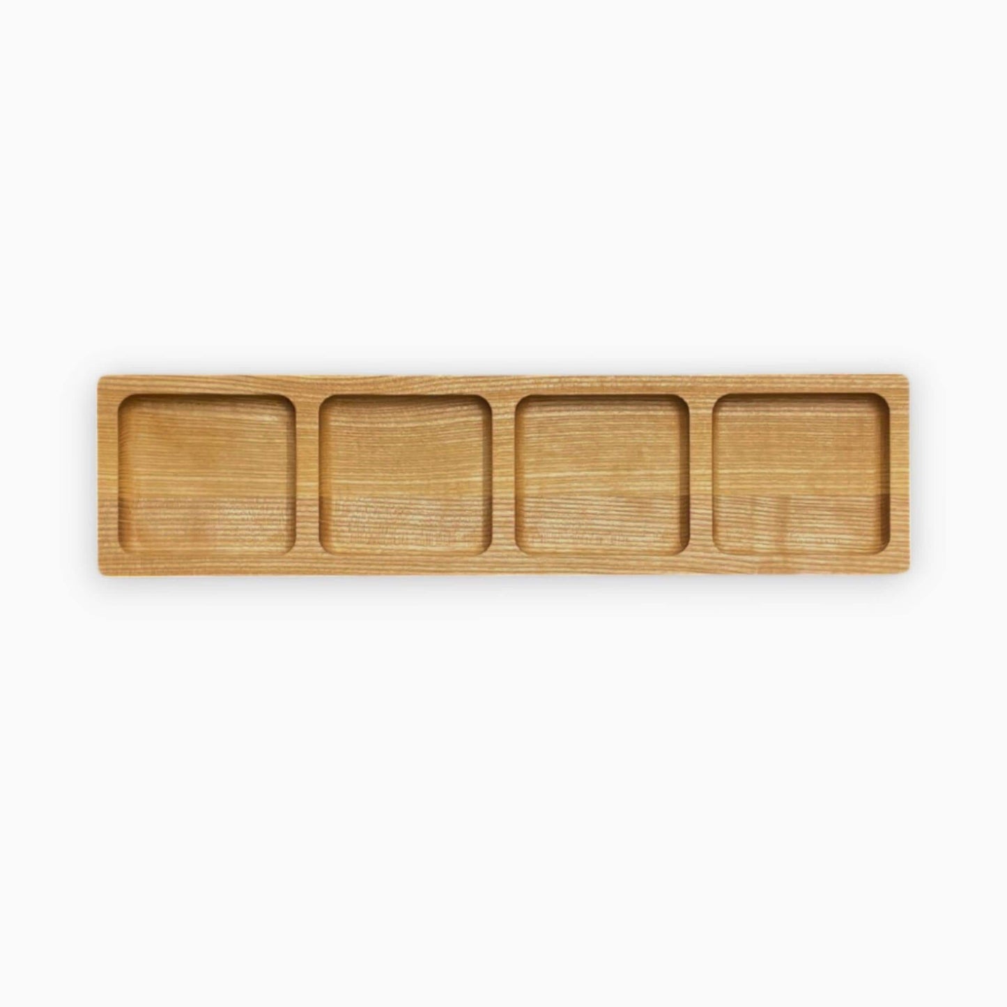 Personalised Long Divided Snacks Tray, Wooden serving tray, Party Food platter