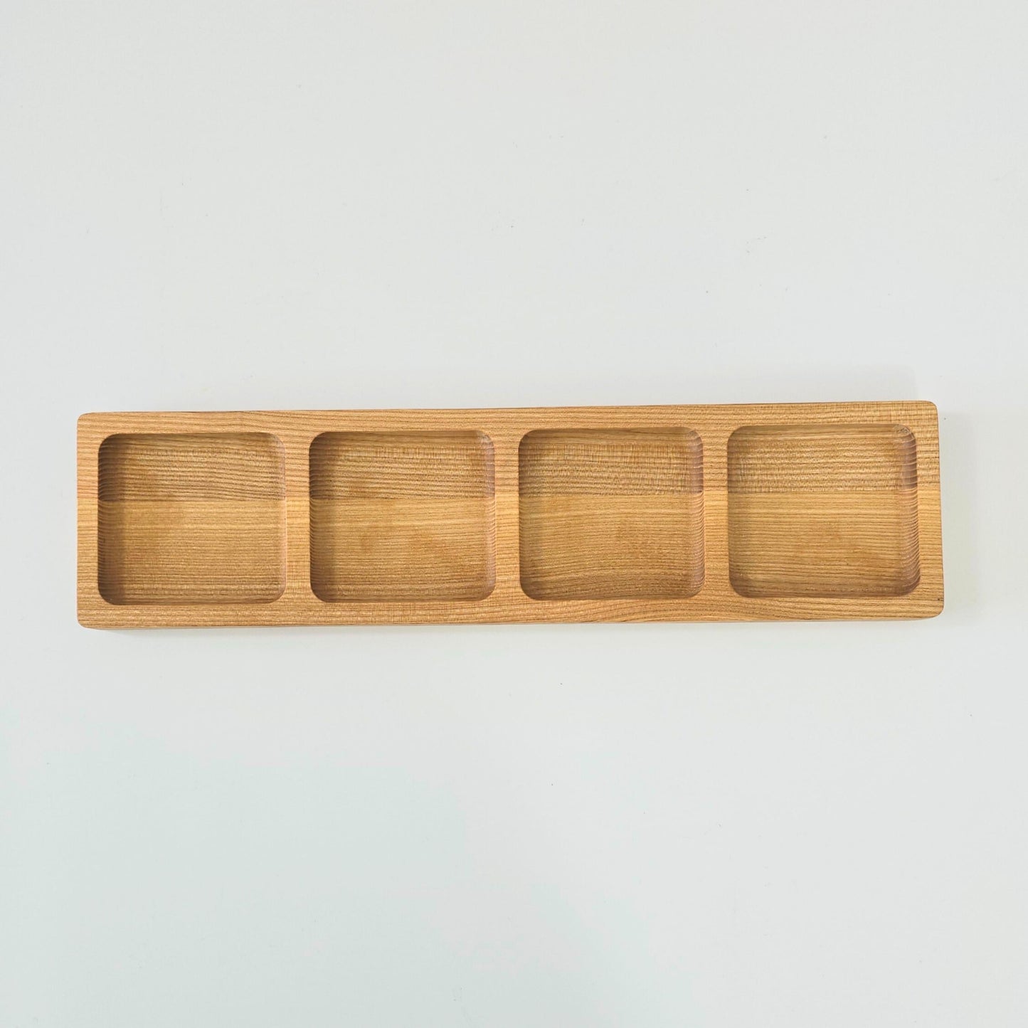 Personalised Long Divided Snacks Tray, Wooden serving tray, Party Food platter