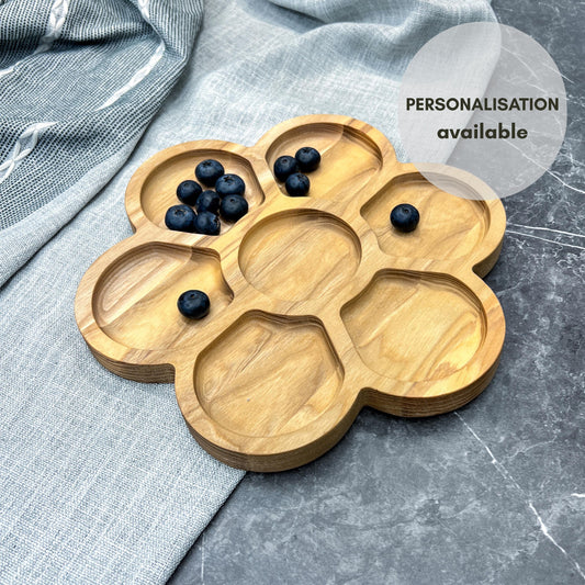 Personalised Flower Shaped Wooden Serving Board