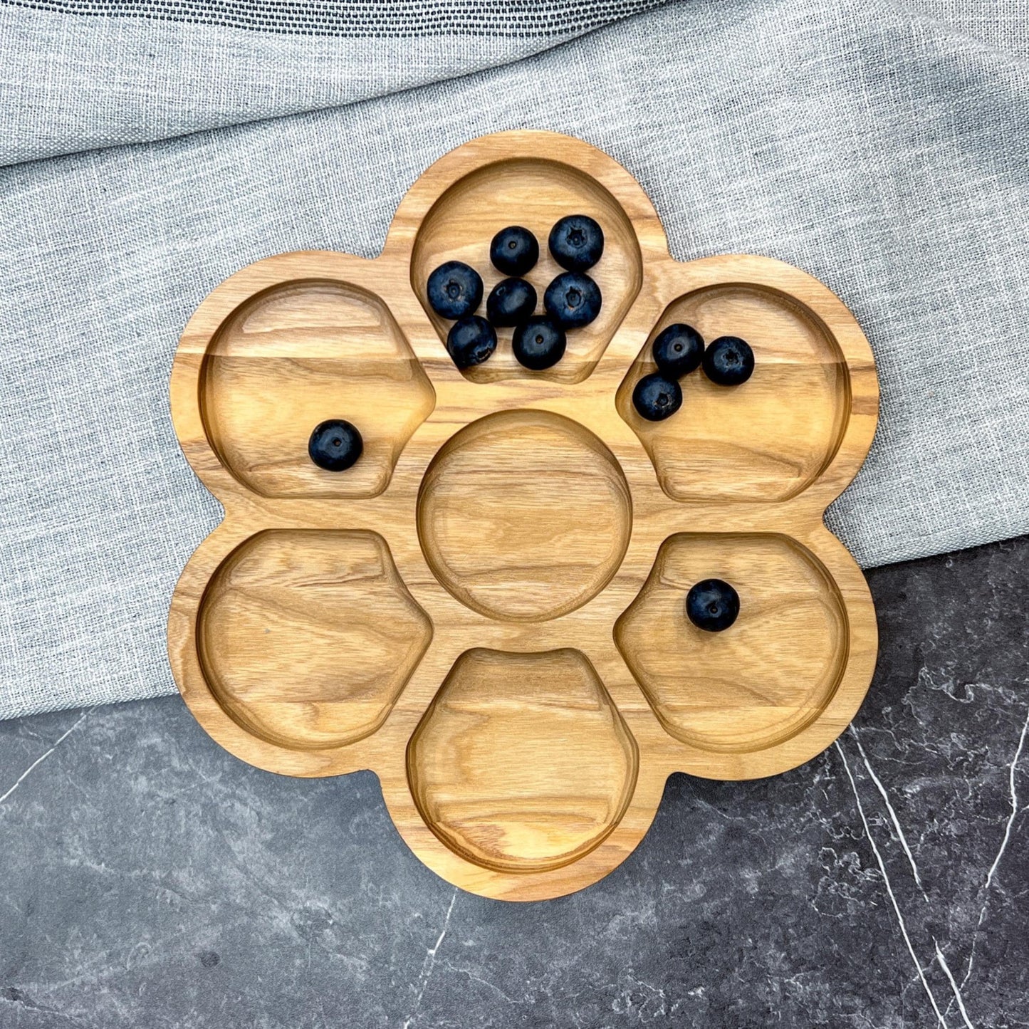 Personalised Flower Shaped Wooden Serving Board