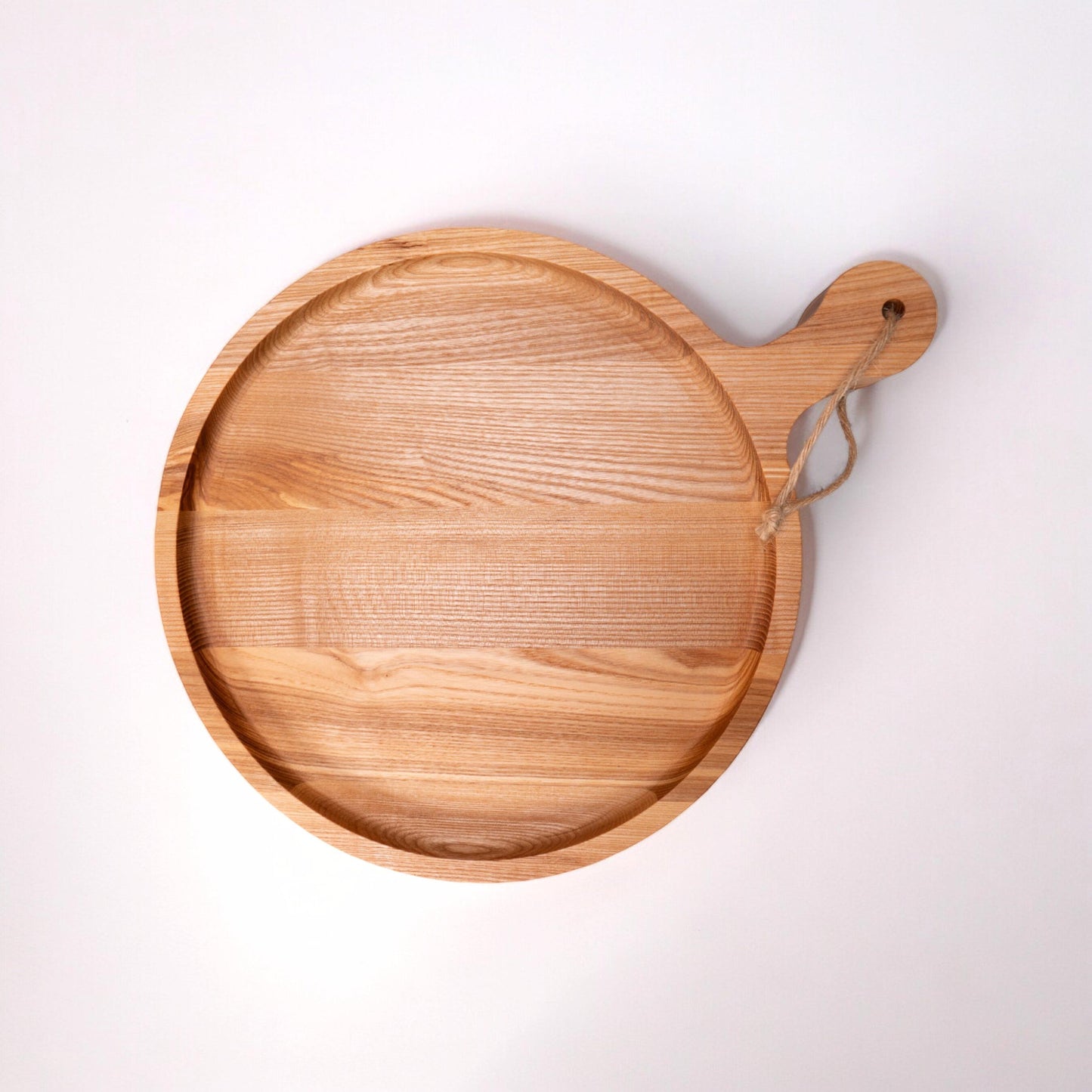 Personalised Round Wooden Tray with Handle