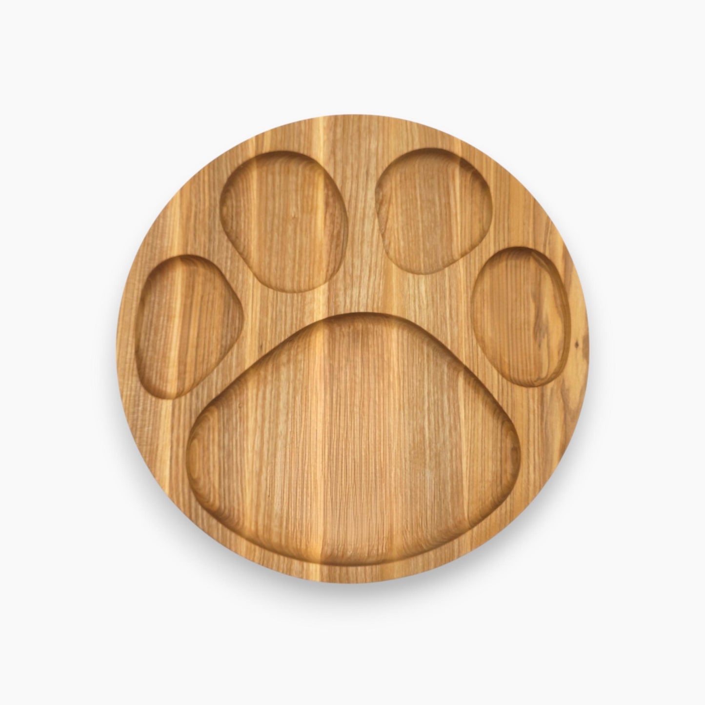 Personalised Wooden Dog Paw-Shaped Plate