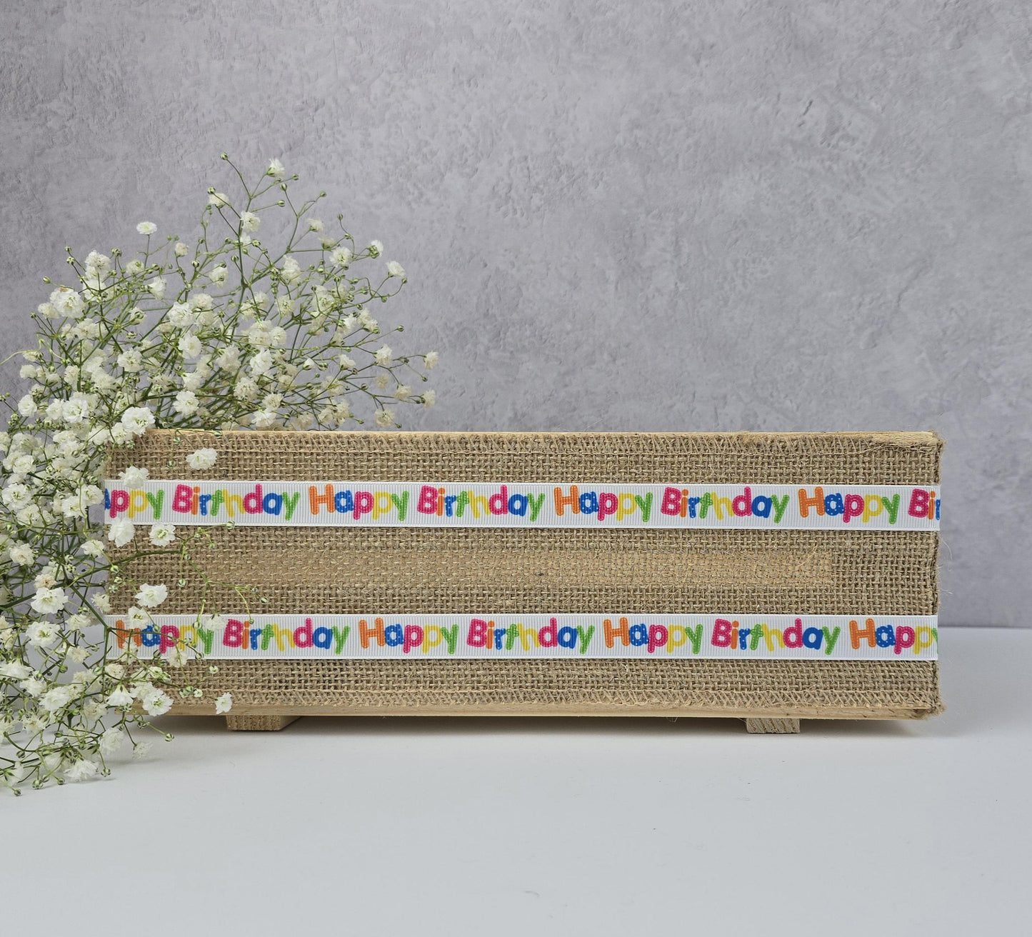 Empty Make Your Own Hamper Gift Box Basket DIY Kit - Happy Birthday Gift Box, Anniversary Gift Hamper, Gift Set, 30x15x11cm