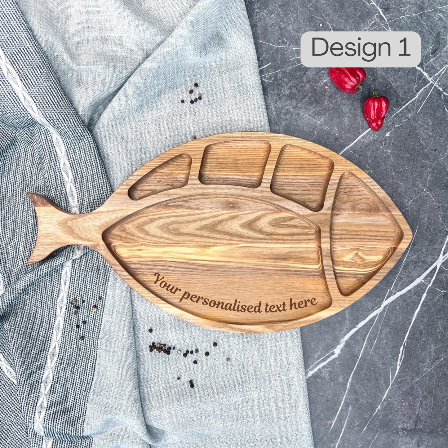 Personalised Fish-shaped Serving Platter