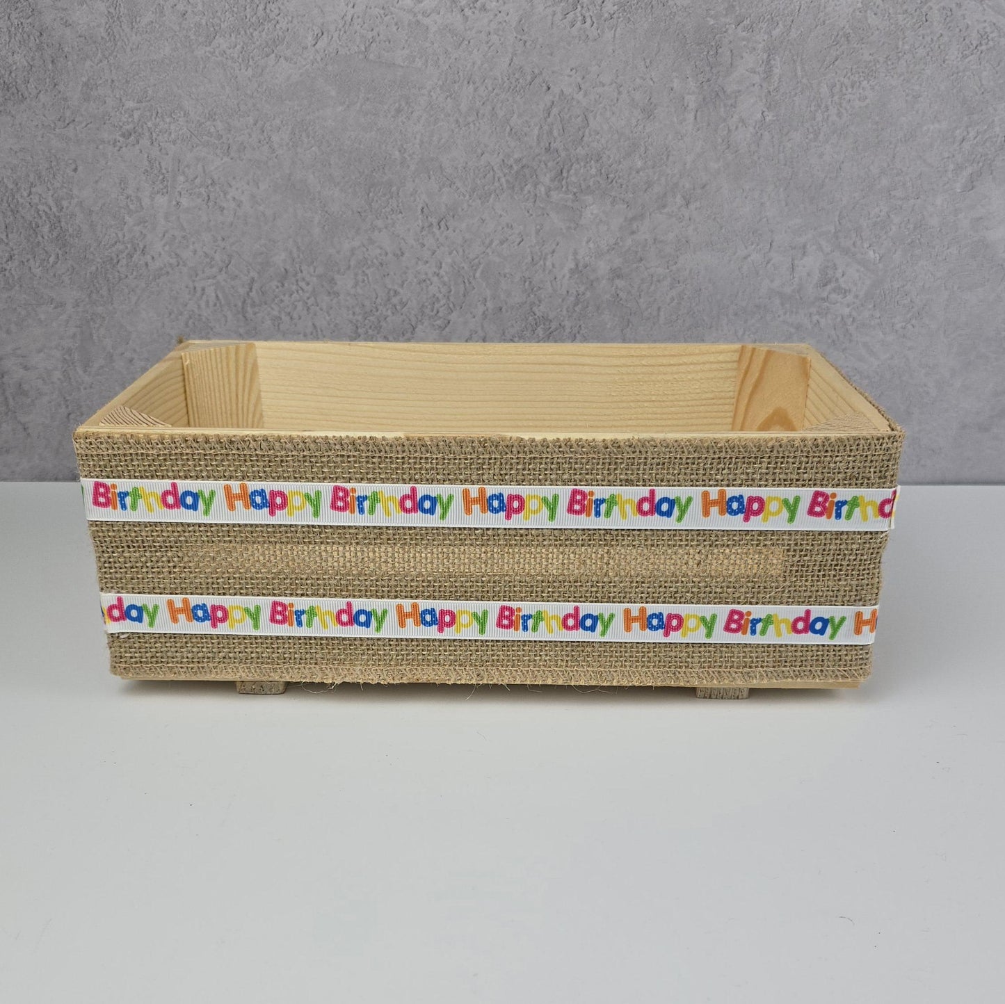 Empty Make Your Own Hamper Gift Box Basket DIY Kit - Happy Birthday Gift Box, Anniversary Gift Hamper, Gift Set, 30x15x11cm