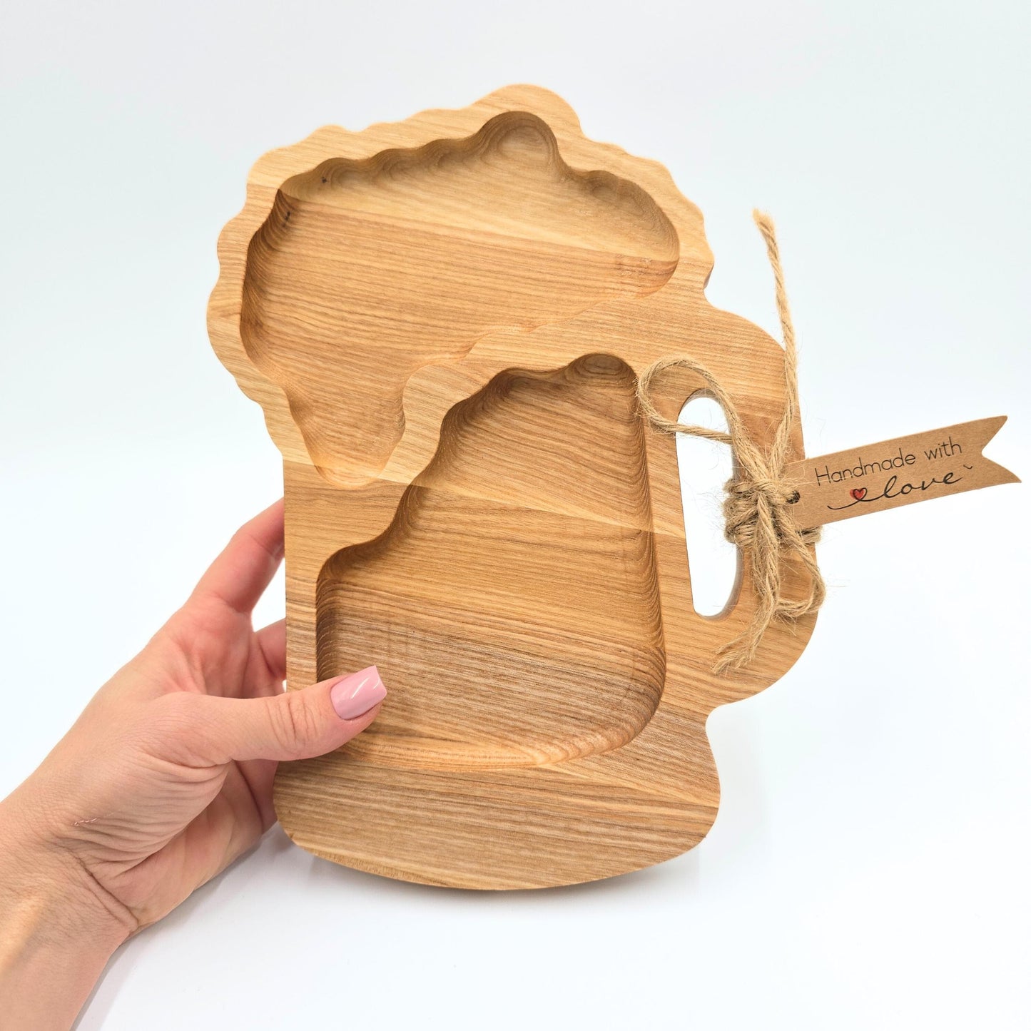 Personalised Wooden Beer Mug Tray