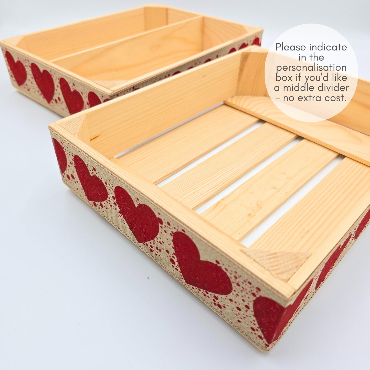 Empty Make Your Own Hamper Kit, Gift Box Basket, DIY Kit, Wine Basket, Birthday, Wedding, Housewarming, Anniversary, Red Hearts