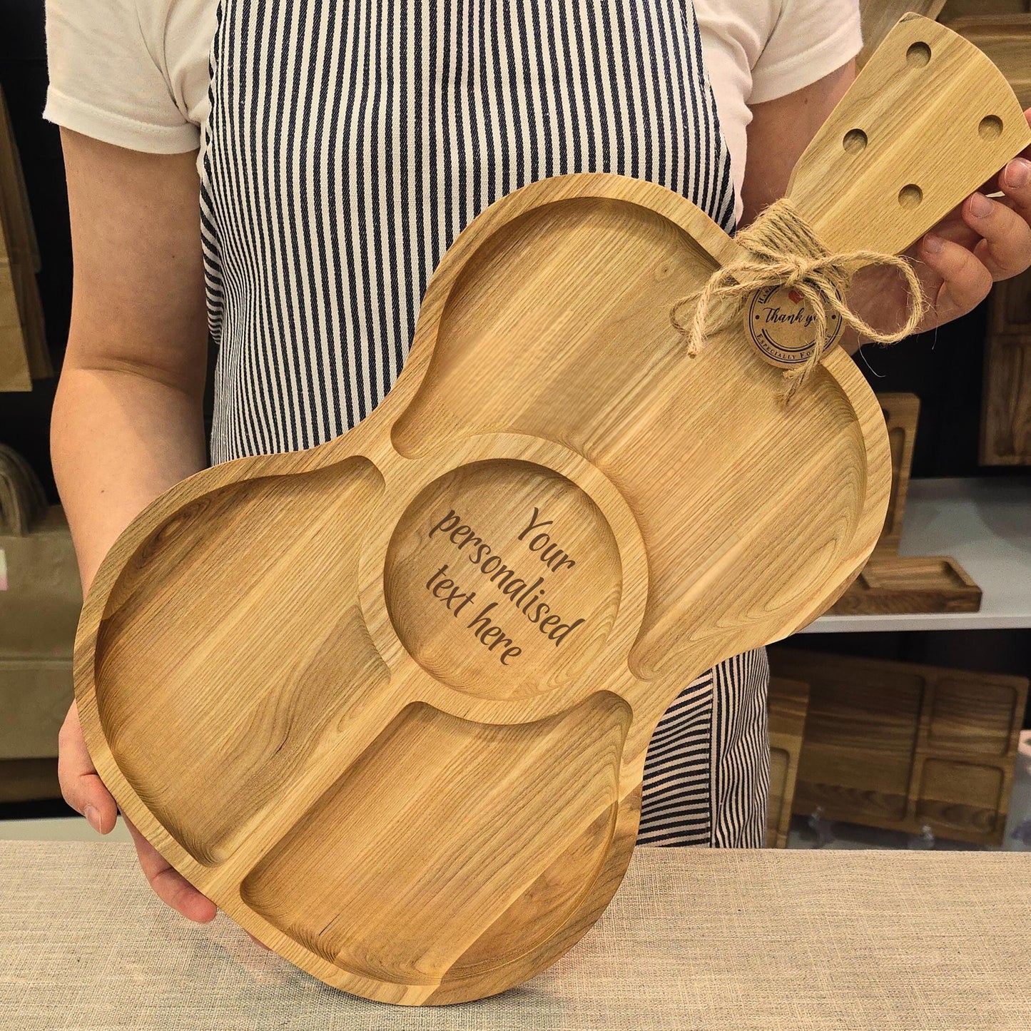 Personalised Guitar Wooden Serving Board